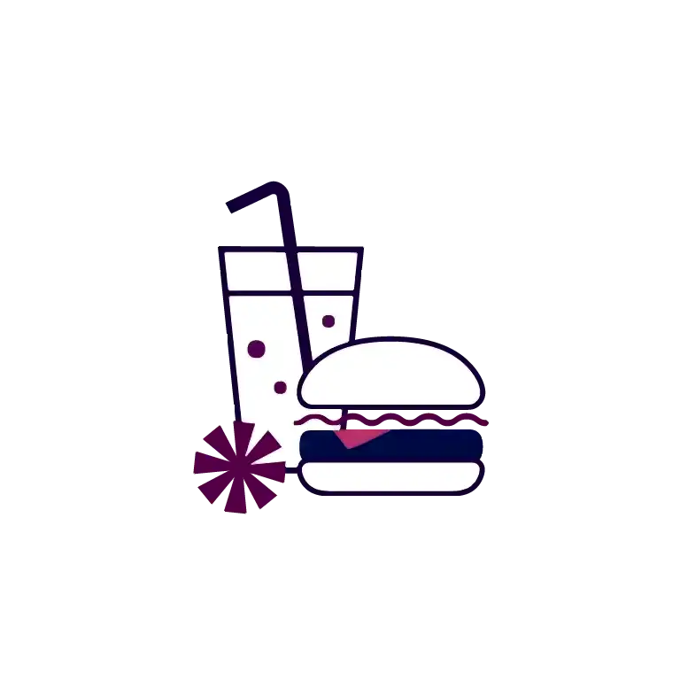 soda and burger icon