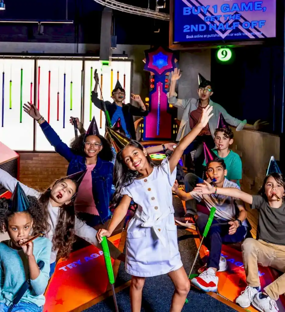 Group of kids celebrating