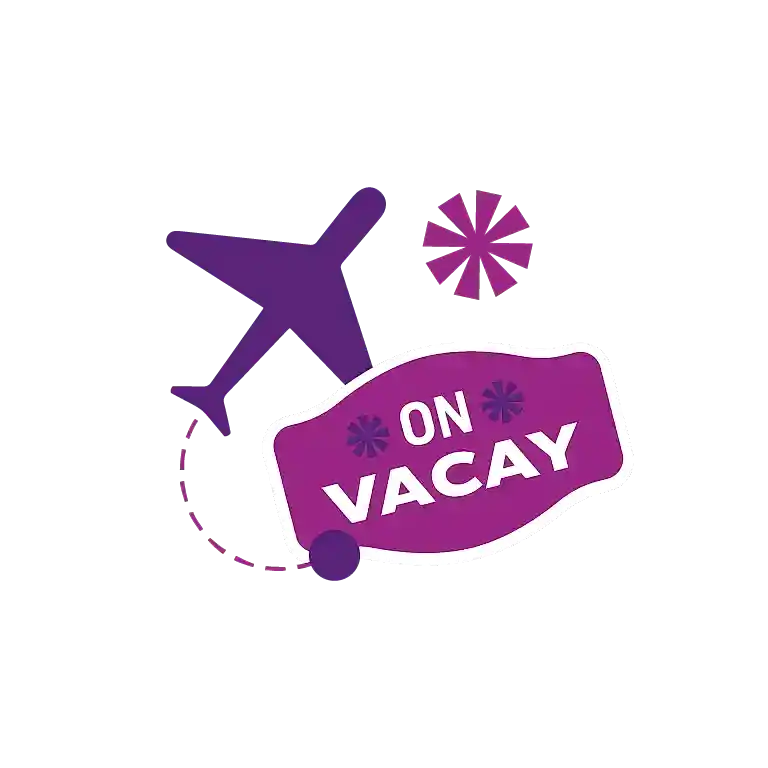 purple airplane "on vacay"