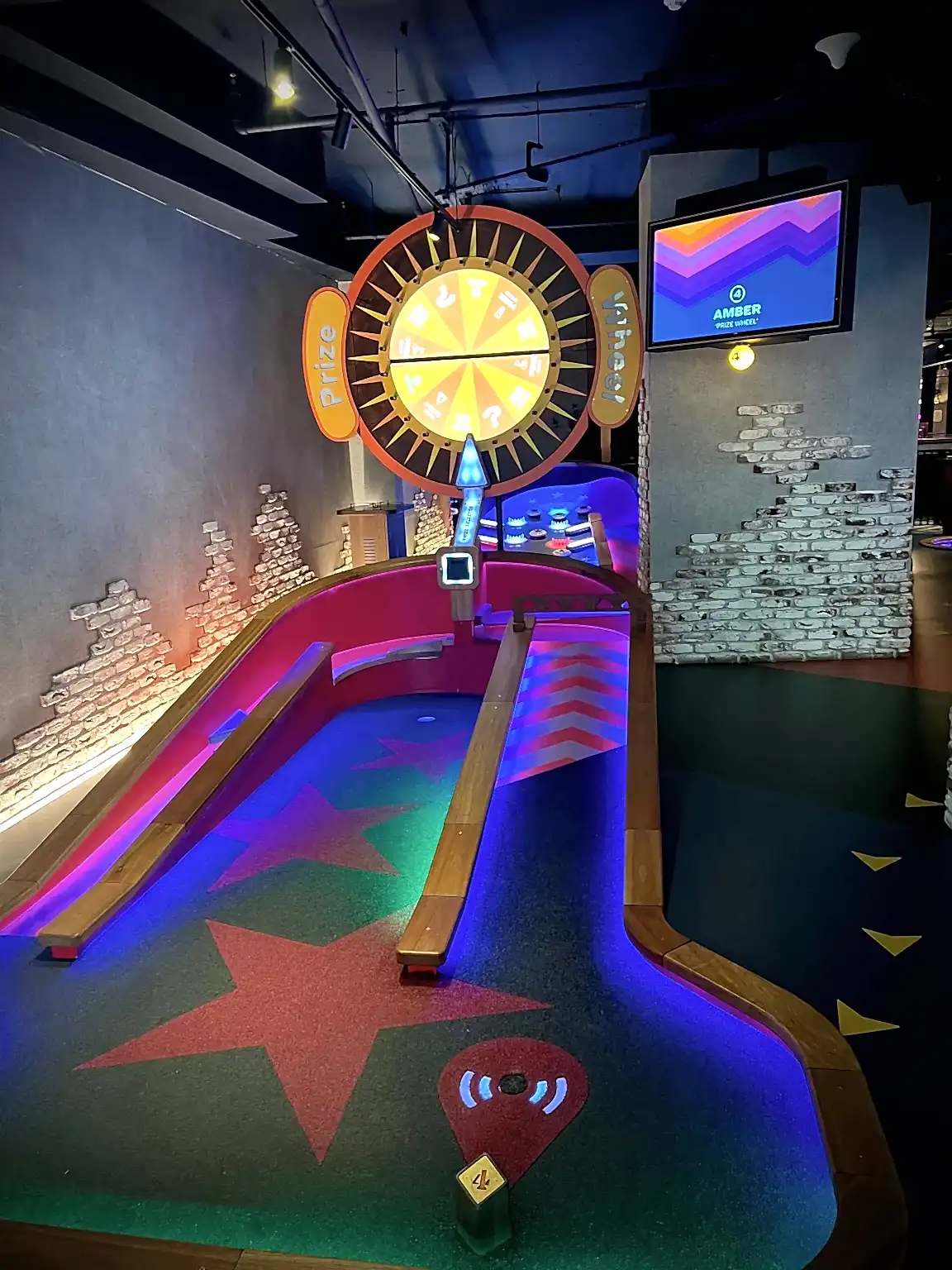 Prize wheel on Amber course