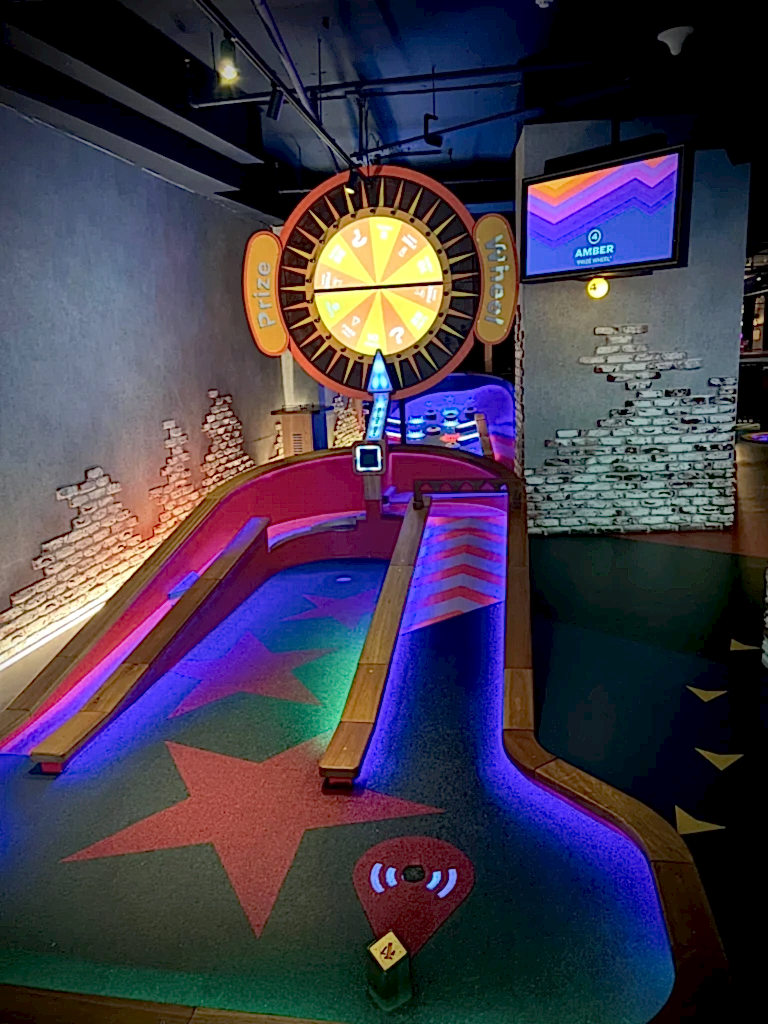 Prize wheel on Amber course